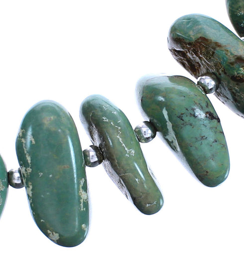 Southwest Bead Authentic Sterling Silver Turquoise Necklace BX119815