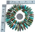 Turquoise Authentic Sterling Silver Wheel Beaded Necklace BX119699