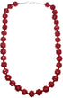 Southwest Coral Authentic Sterling Silver Southwestern Bead Necklace BX119714
