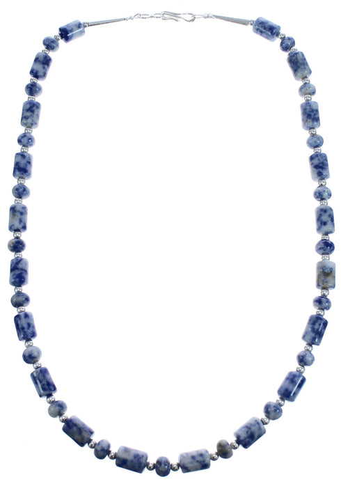 Sterling Silver Dumortierite Southwest Bead Necklace BX119846