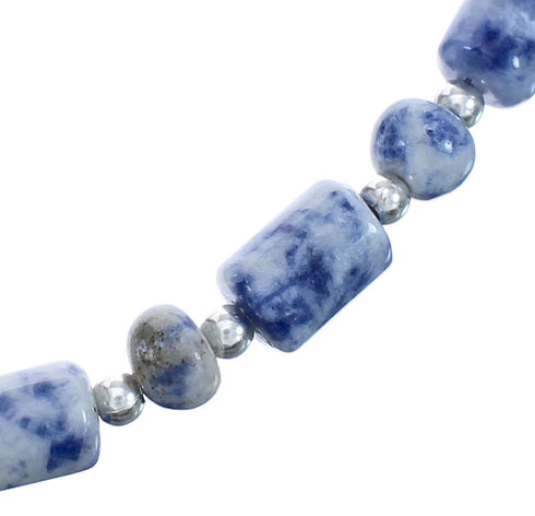 Sterling Silver Dumortierite Southwest Bead Necklace BX119846