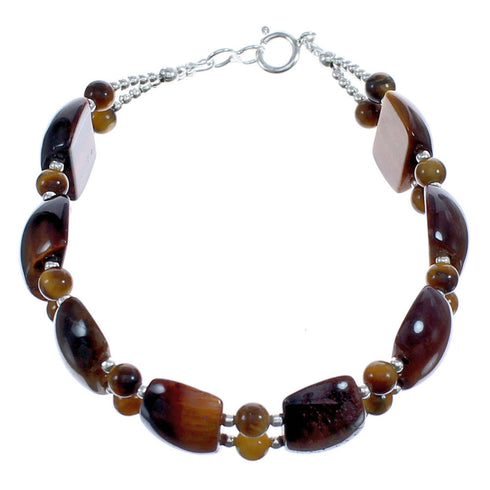 Authentic Southwestern Tiger Eye Bead Bracelet BX119935