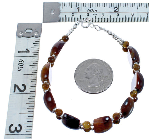 Authentic Southwestern Tiger Eye Bead Bracelet BX119935