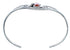 Coral Sterling Silver Scalloped Leaf Navajo Cuff Bracelet BX120207