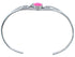 Pink Opal Sterling Silver Scalloped Leaf Navajo Cuff Bracelet BX120208