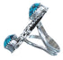 Sterling Silver Turquoise Flower And Leaf Navajo Ring Size 5-1/2 BX120089