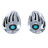 Authentic Sterling Silver Turquoise Bear Paw Navajo Post Earrings BX120003