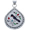Multicolor Authentic Sterling Silver Zuni Bird Pendant BX120012