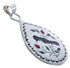 Multicolor Authentic Sterling Silver Zuni Bird Pendant BX120012