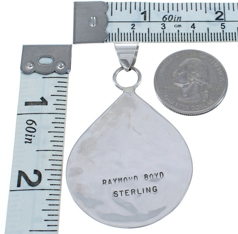 Multicolor Authentic Sterling Silver Zuni Bird Pendant BX120012