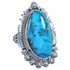 Genuine Sterling Silver Navajo Indian Turquoise Ring Size 11-1/2 BX119981