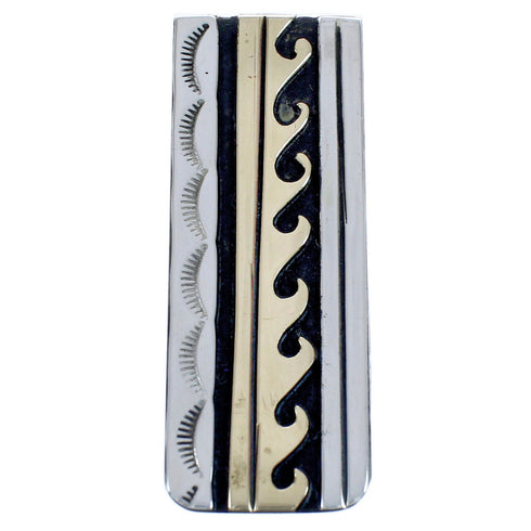 Sterling Silver Design 12KGF Genuine Navajo Money Clip BX120312
