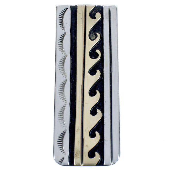 Sterling Silver Design 12KGF Genuine Navajo Money Clip BX120312