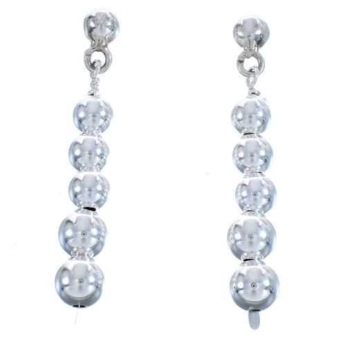 Sterling Silver Southwestern Bead Post Dangle Earrings BX120385