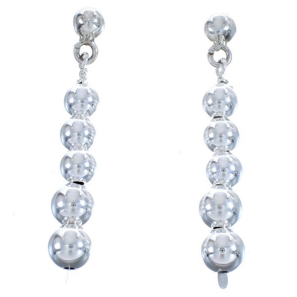 Sterling Silver Southwestern Bead Post Dangle Earrings BX120385