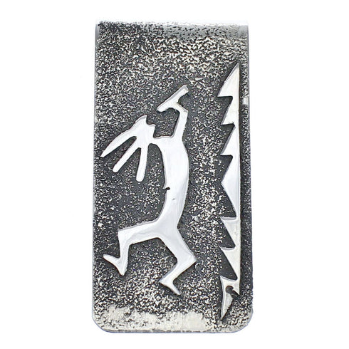 Kokopelli Genuine Sterling Silver Native American Money Clip BX120436