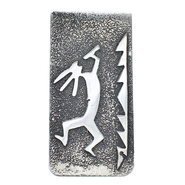 Kokopelli Genuine Sterling Silver Native American Money Clip BX120436