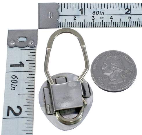 Authentic Sterling Silver Bear Paw Coral Navajo Key Chain BX120451