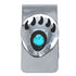 Native American Sterling Silver Bear Paw Turquoise Money Clip BX120449