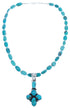 Sterling Silver Turquoise Native American Bead Necklace Set BX120477