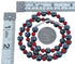 Hematite And Coral Southwestern Sterling Silver Bead Necklace BX120483