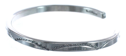 Genuine Sterling Silver Navajo Cuff Bracelet BX120357