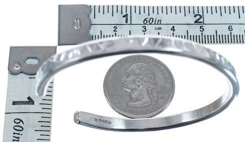 Genuine Sterling Silver Native American Cuff Bracelet BX120358