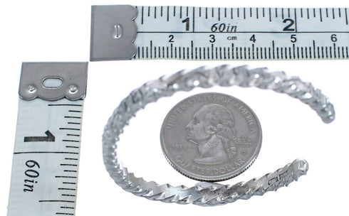 Native American Imprinted Sterling Silver Cuff Bracelet BX120419