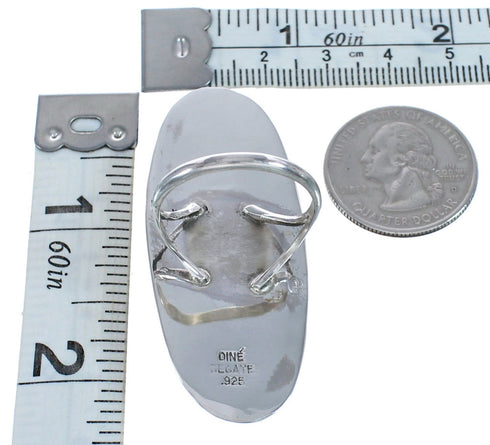 Native American Hand Crafted Howlite Sterling Silver Ring Size 6-1/4 BX120186