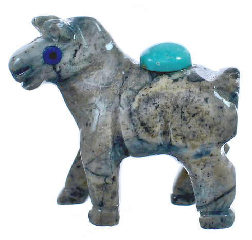 Brown Agate Hand Crafted Native American Fetish Horse Figurine BX120195