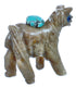Brown Agate Hand Crafted Fetish Horse Navajo Turquoise Figurine BX120196
