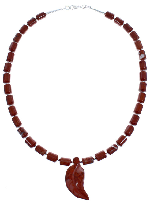 Jasper Authentic Sterling Silver Bead Leaf Pedant Necklace BX120624