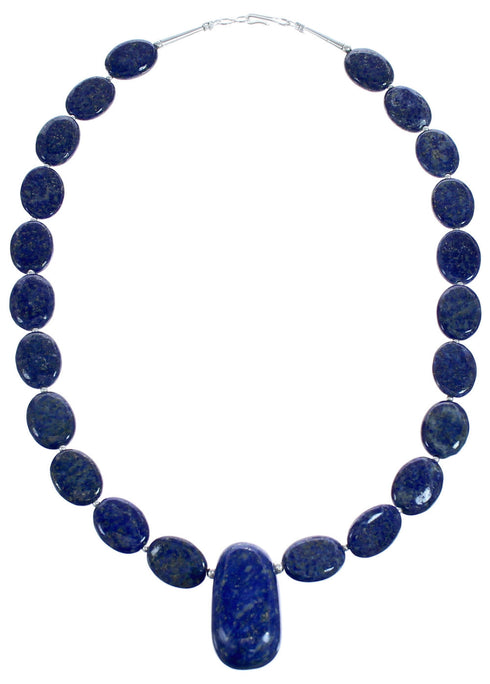 Lapis And Sterling Silver Authentic Bead Necklace BX120627