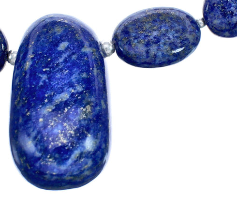 Lapis And Sterling Silver Authentic Bead Necklace BX120627