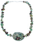 Authentic Sterling Silver Green Agate Bead Necklace BX120646