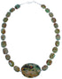 Sterling Silver Turquoise And Green Agate Bead Southwestern Necklace BX120648