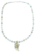 New Jade Leaf Sterling Silver Southwest Bead Necklace BX120652