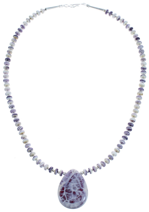 Sterling Silver Oyster Shell And Jasper Bead Necklace BX120656