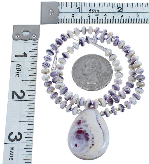 Sterling Silver Oyster Shell And Jasper Bead Necklace BX120656