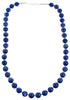 Southwest Genuine Sterling Silver Lapis Bead Necklace BX120533