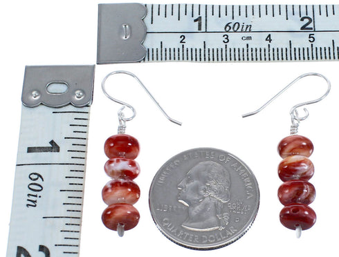 Oyster Shell Authentic Sterling Silver Bead Hook Dangle Earrings BX120541