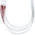 Hand Strung Liquid Silver Red Oyster Waterfall Necklace LS147RO