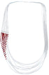 Hand Strung Liquid Silver Red Oyster Waterfall Necklace LS147RO