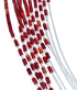Hand Strung Liquid Silver Red Oyster Waterfall Necklace LS147RO