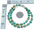 Genuine Sterling Silver Southwestern Kingman Turquoise Beaded Necklace BX120251