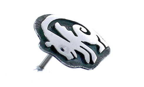 Hopi Authentic Sterling Silver Bear Water Wave Pin BX120266