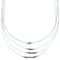 Liquid Sterling Silver Multicolor 5-Strand Bead Necklace BX120512