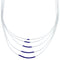 Hand Strung Liquid Silver Lapis 5-Strand Necklace BX120514