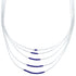 Hand Strung Liquid Silver Lapis 5-Strand Necklace BX120514