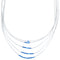Hand Strung Liquid Silver Azurite 5-Strand Necklace BX120515